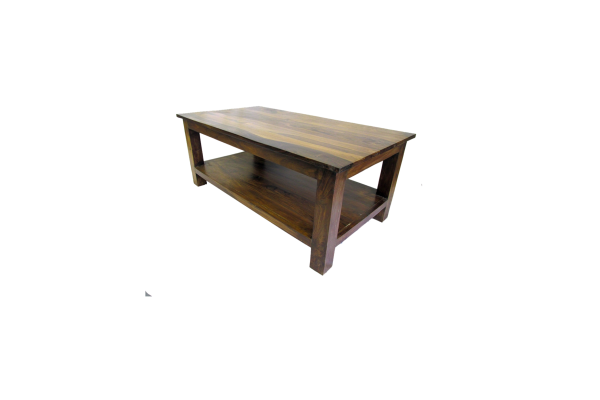 17 Solid Wood Coffee Table with Shelf woodkatouch