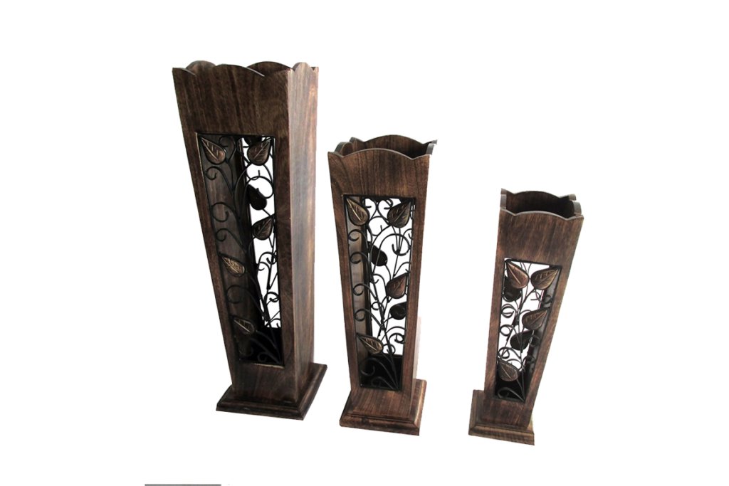 Solid Wood Umbrella Stand Medium Woodkatouch Quality Handicraft Stuff