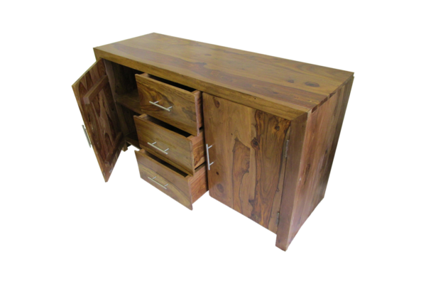 Side Board with Shelf, Doors and Large Drawers with Large Handles