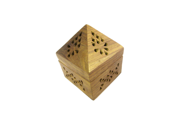 Solid Wood Pyramid Incense Cone Holder
