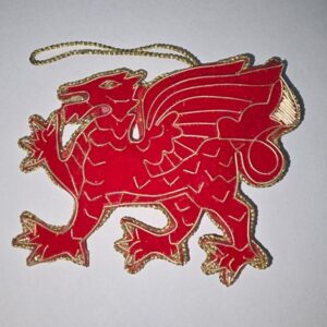 Christmas Decoration - Zari Style Welsh Dragon