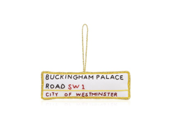 Christmas Decoration - Zari Style Buckingham Palace Road Sign