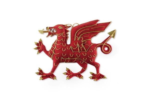 Christmas Decoration - Zari Style Welsh Dragon