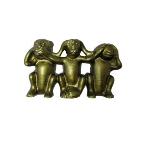 Solid Casting Set of 3 Wise No-Evil Monkeys