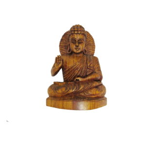 Solid Wood Sitting Budha Carving
