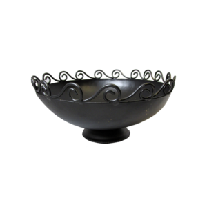 Sheet Metal Fruit / Storage Bowl with Wire Decorative Edge