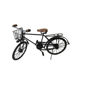 Traditional Bicycle Model with Metal and Wooden Saddle