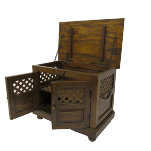 Solid Wood Side Board with Shelf