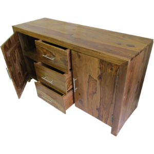 Side Board with Shelf, Doors and Large Drawers with Large Handles