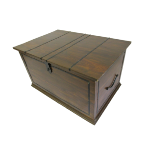 Solid Wood Storage Ottoman Box - Large