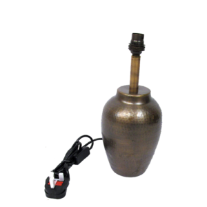 Antique Sheet Metal Table Lamp with Standard Brass Bulb Fitting