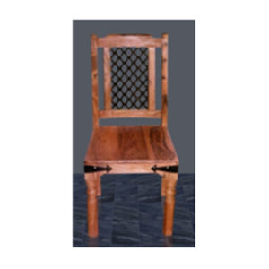 Solid Sheesham Wood Jali Back Chair