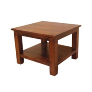 Solid Wood Lamp Table with Shelf
