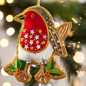 Christmas Decoration - Zari Style  Robin