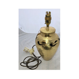 Brass Sheet Metal Table Tamp with Brass Safety Bulb - Ying Yang Style