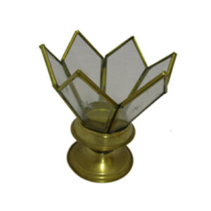 Brass / Glass Tea Light Holder