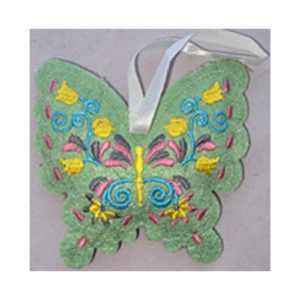 Hand Embroidery Butterfly Padded with felt Covering