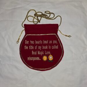 Women Handcrafted Embroidery Cross-Body Velvet Bag/Purse Potli Matka Shape : Red