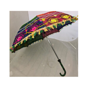 Embroidered Fabric Sun Umbrella