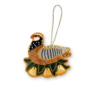 Christmas Decoration - Zari Style Partridge In A Pear Tree