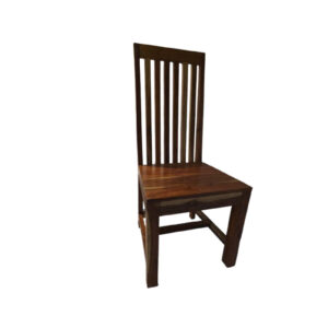 Solid Sheesham Wood high back slat chair